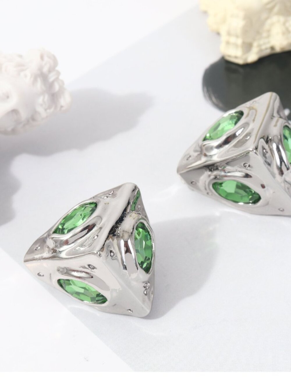 Alexis Bittar Large Gemstone Clip-On Earrings